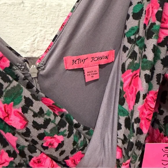 Floral Slip Dress Pink Rose Print Midi Bodycon Spaghetti Strap Y2K 90s Chic Date - Picture 12 of 12